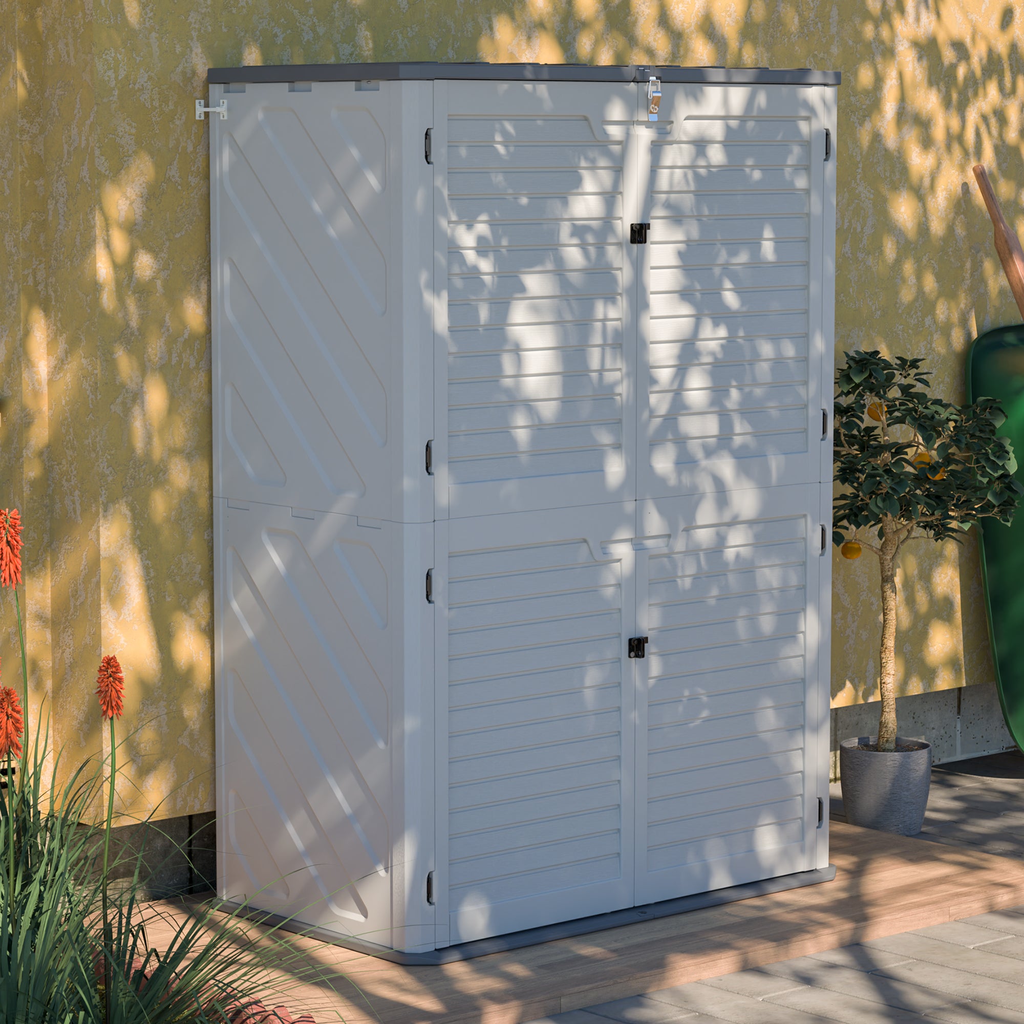 LZBEITEM 61 Cu ft Outdoor Horizontal Storage Sheds