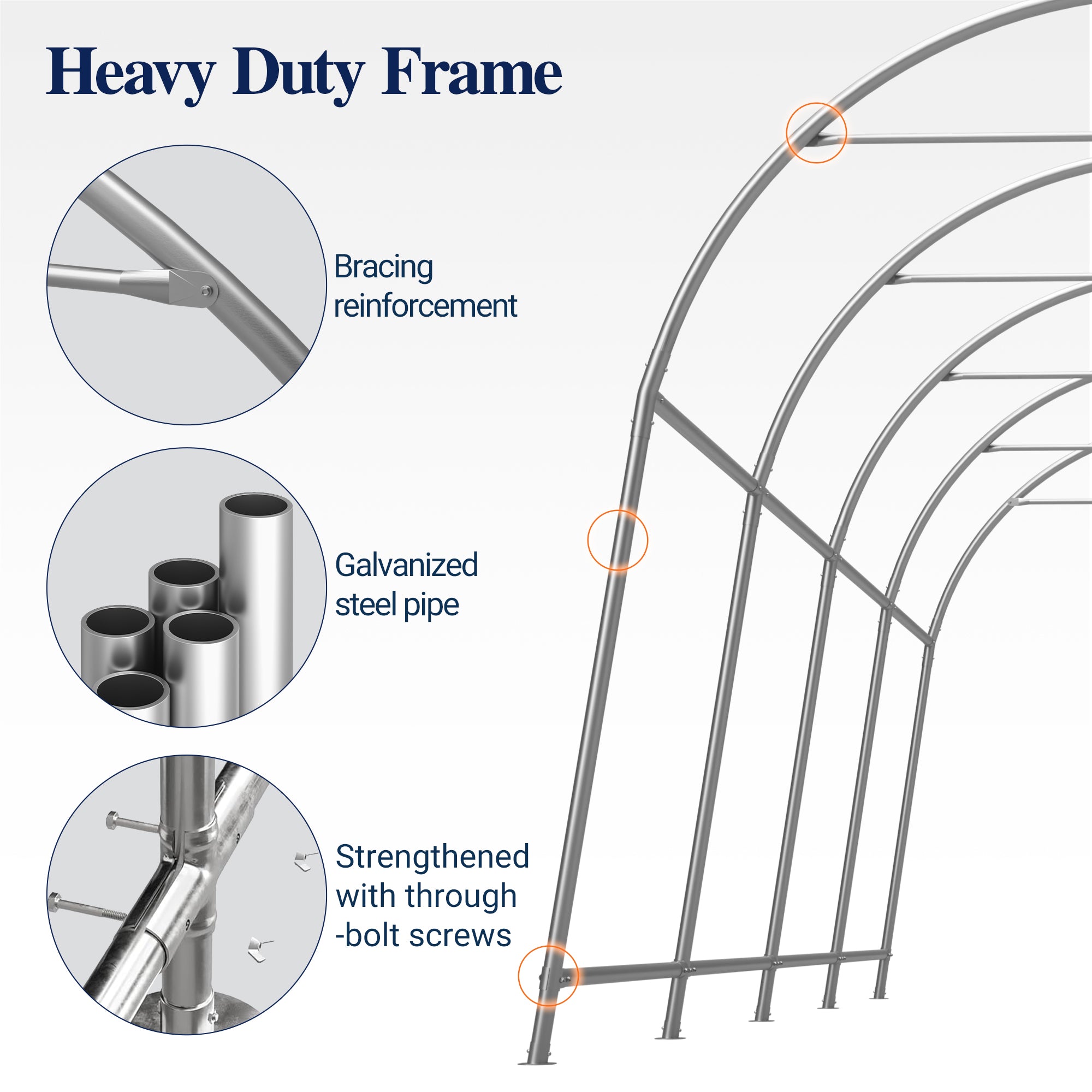 LZBEITEM Carports 10x20 ft Heavy Duty Car Canopy Garage with Removable Doors