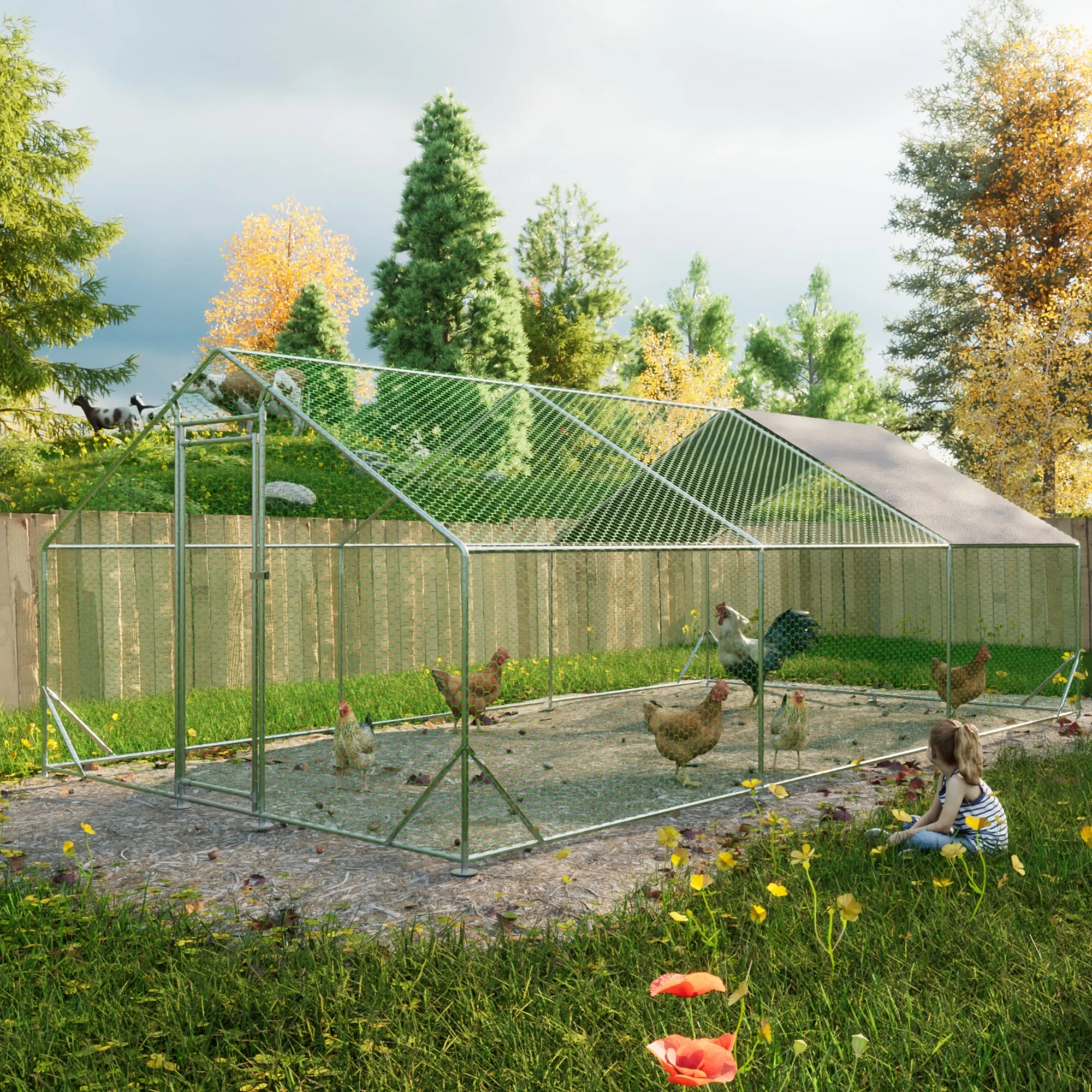 LZBEITEM 10x20 ft Chicken Coop