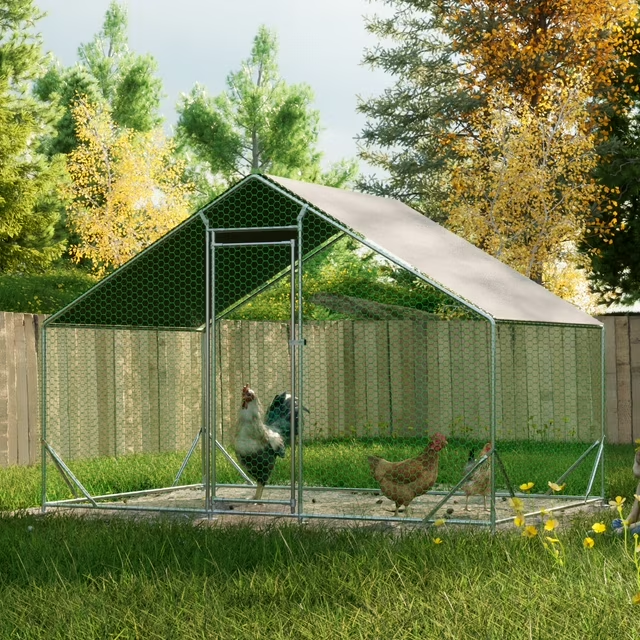 LZBEITEM Large Chicken Coop for 10-15 Chickens