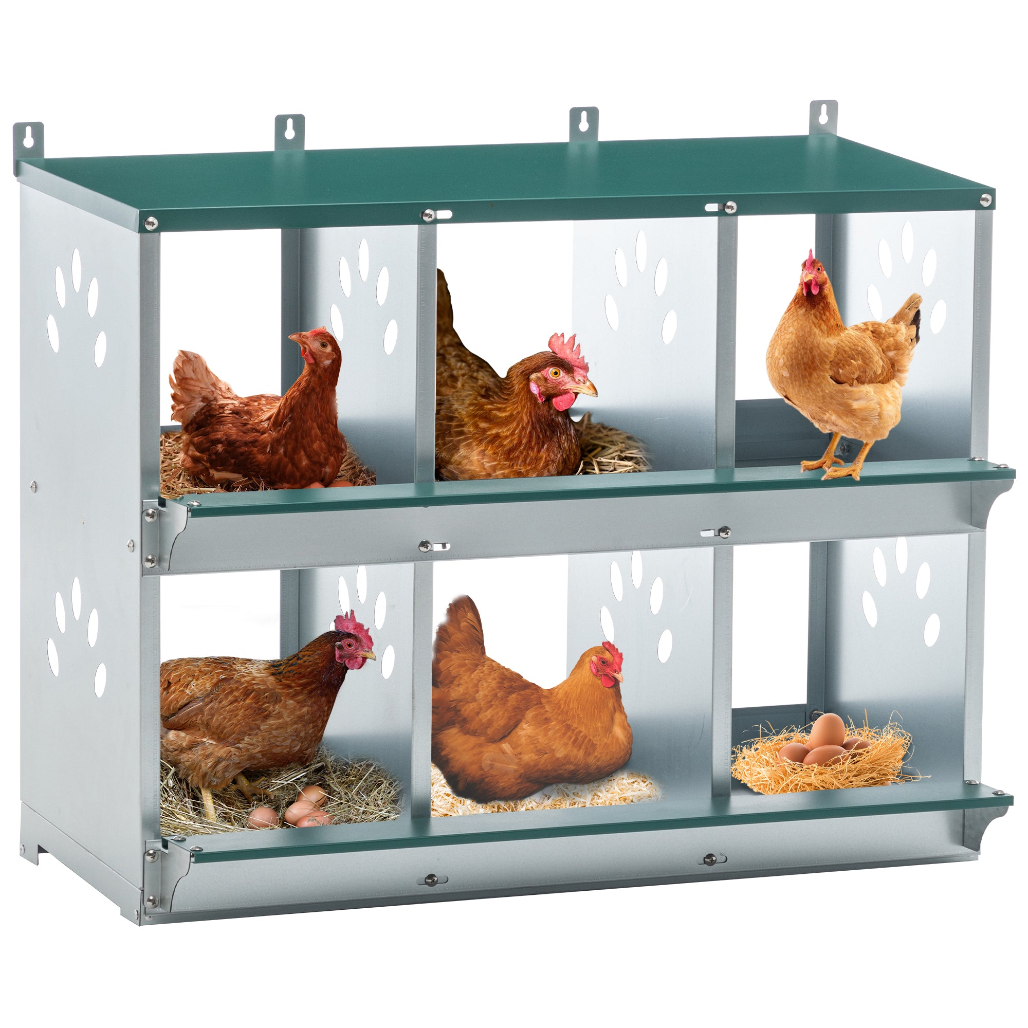 LZBEITEM 6 Chicken Nesting Boxes