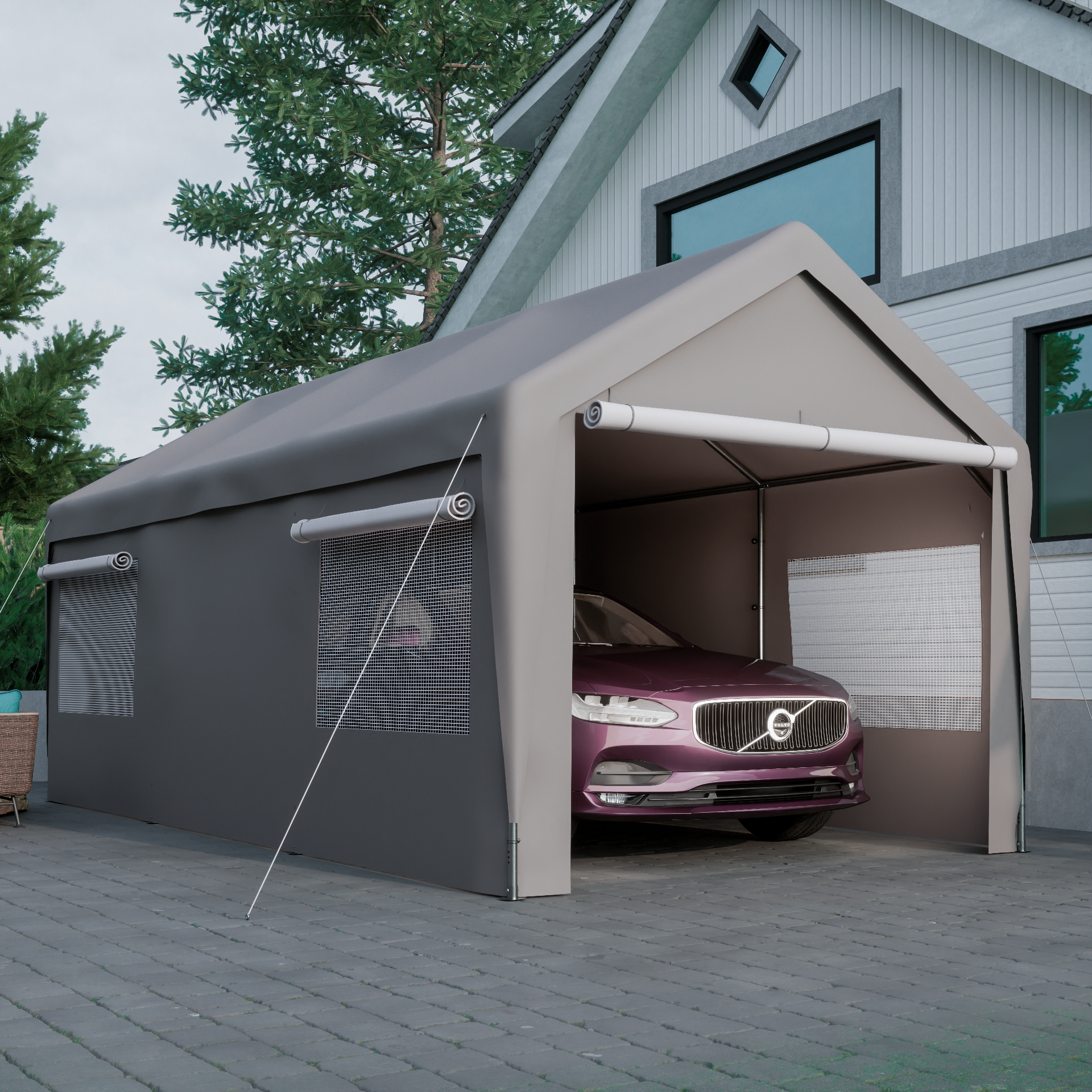 10 x 20 ft. Heavy Duty Steel Outdoor Carport