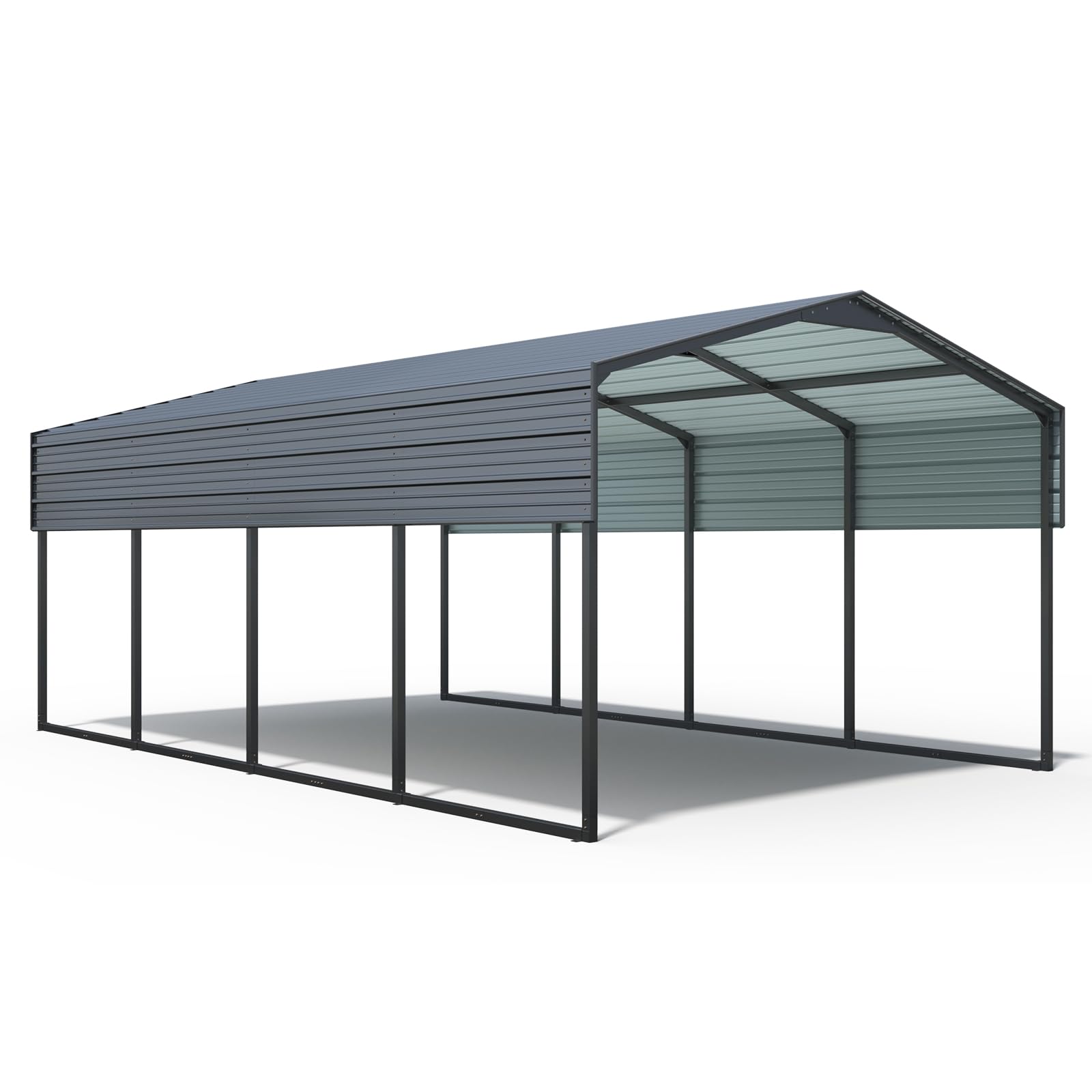 Thanaddo 13 Ft. W x 20 Ft. D Canopy Carport with Galvanized Steel Roof