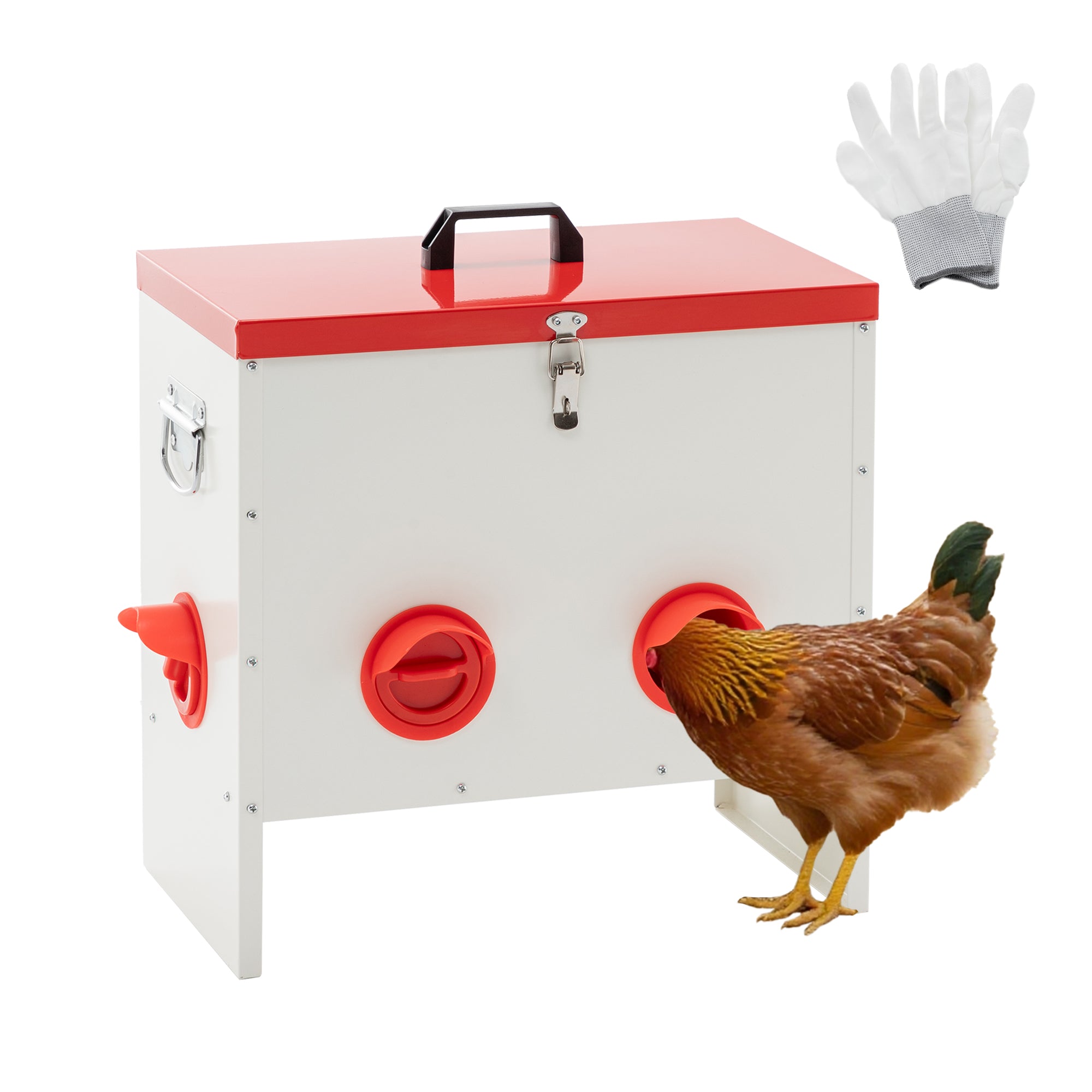 LZBEITEM 6 Ports Automatic Chicken Feeder No Waste