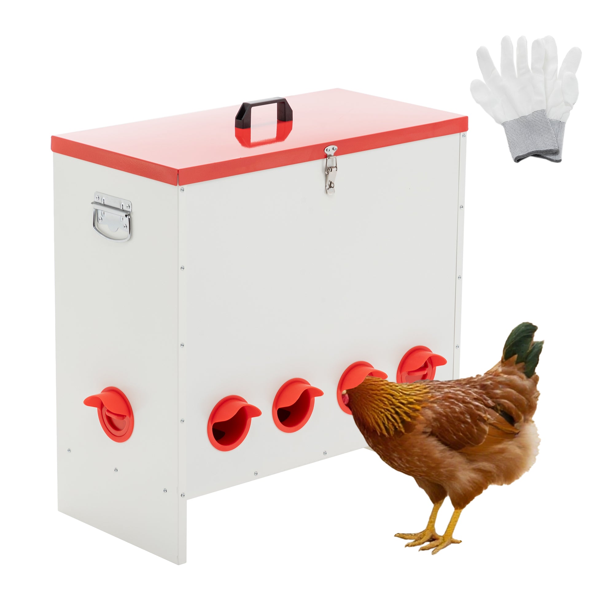 LZBEITEM 10 Ports Automatic Chicken Feeder No Waste