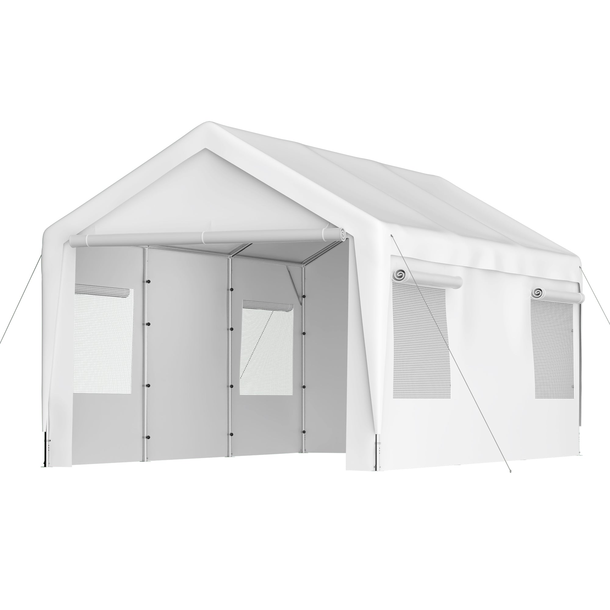 Thanaddo 10.ft x 20.ft Outdoor Carport Portable Garage Heavy Duty Canopy Storage Shelter Shed All-Season Tarp with Removable Sidewalls & Doors for Car, Truck, Boat, Party, Camping