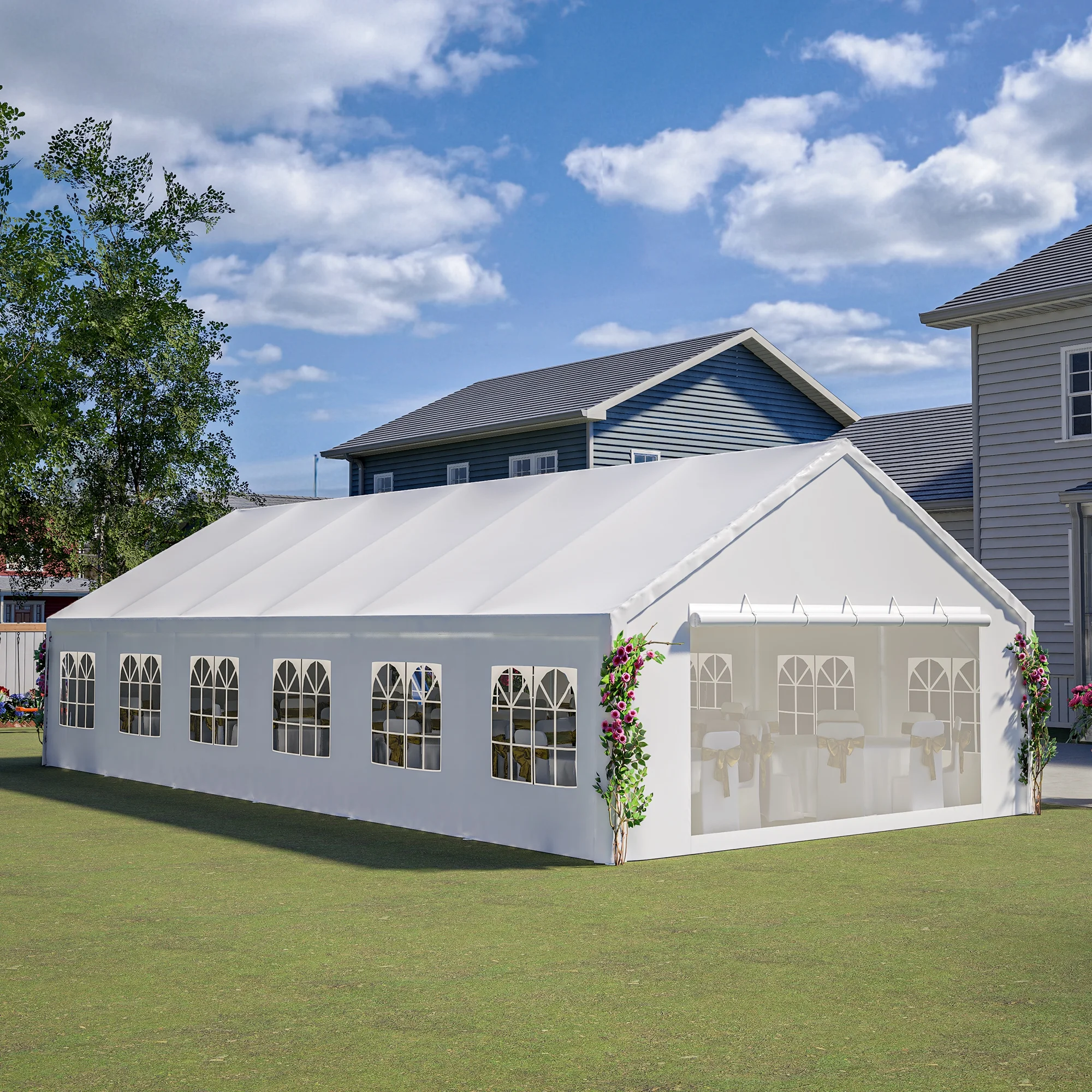 20' x 40' Large Heavy Duty Outdoor Canopy Party Tent & Carport