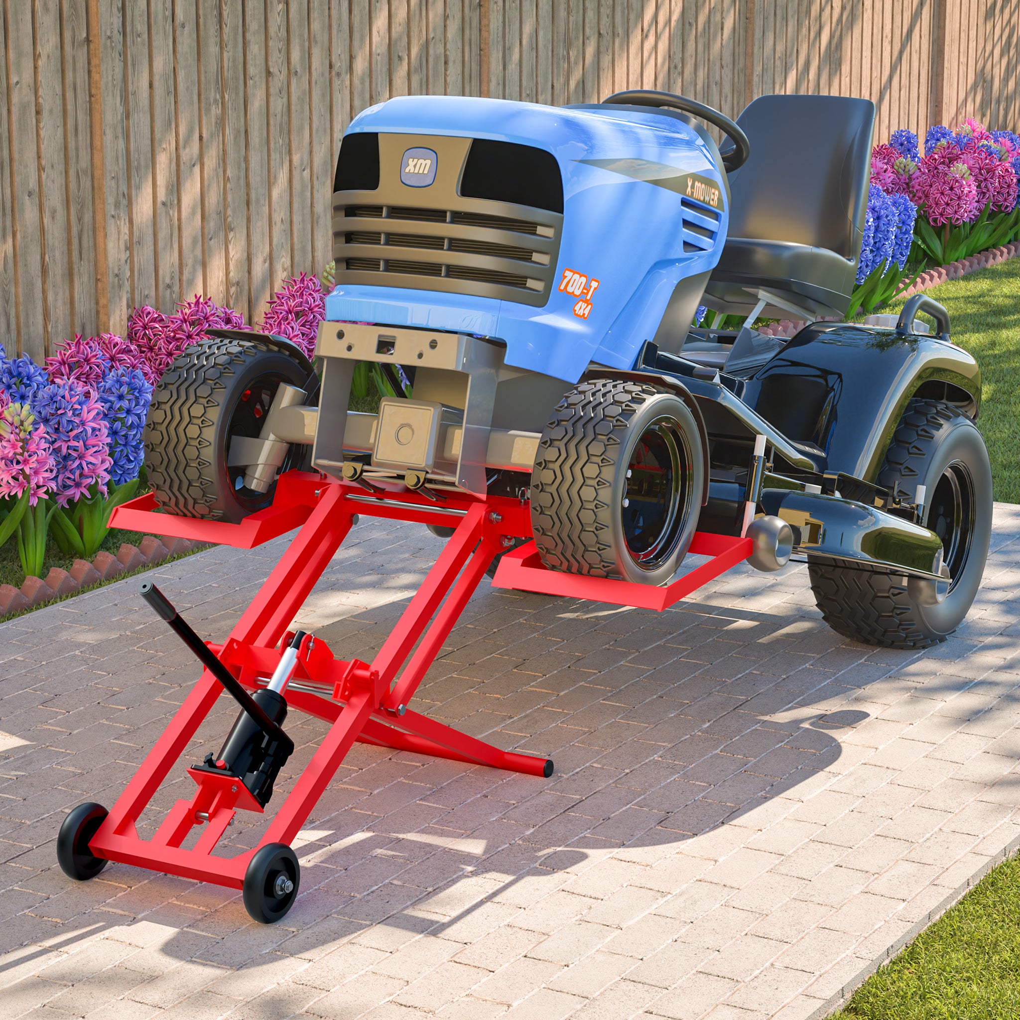 LZBEITEM Hydraulic Lawn Mower Lift Jack - 500 lbs Capacity for Tractors and Zero Turn Lawn Mowers