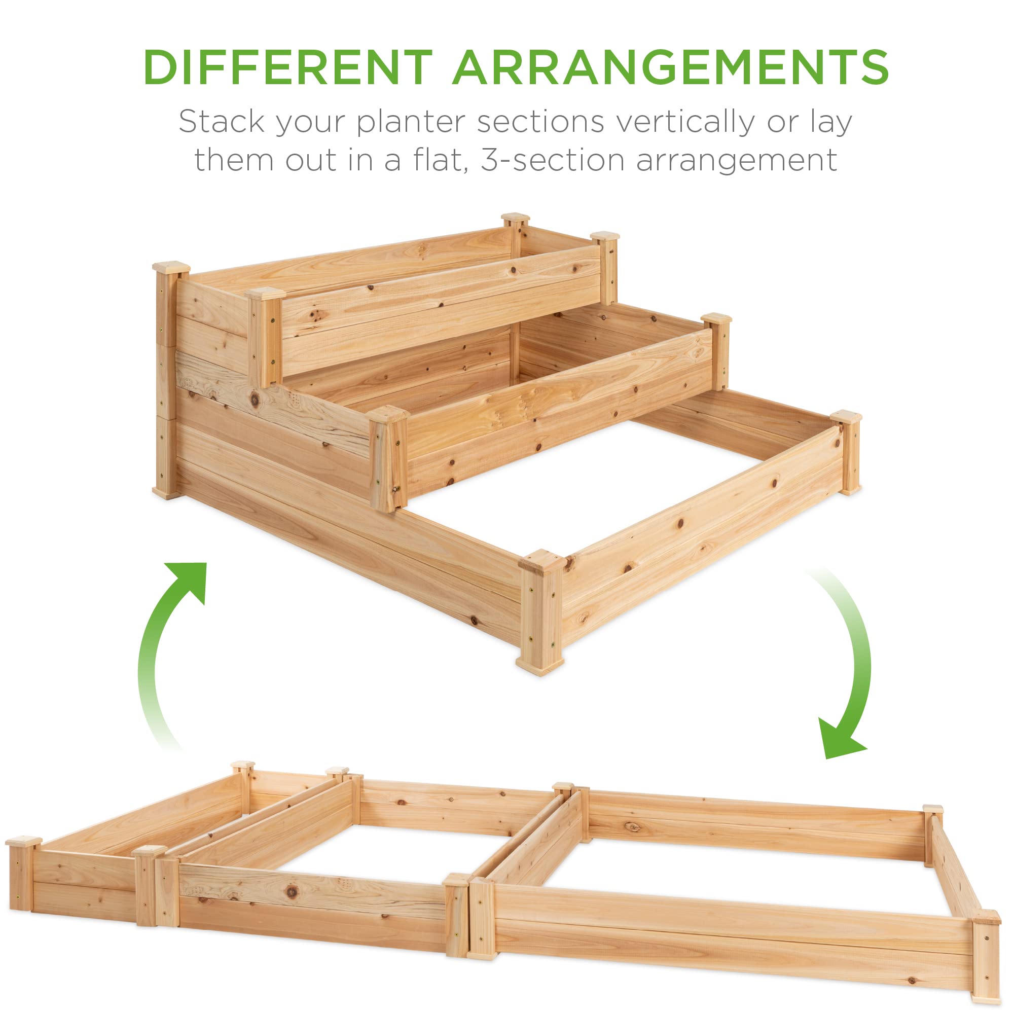 Thanaddo 3 Tiers Wooden Raised Garden Bed