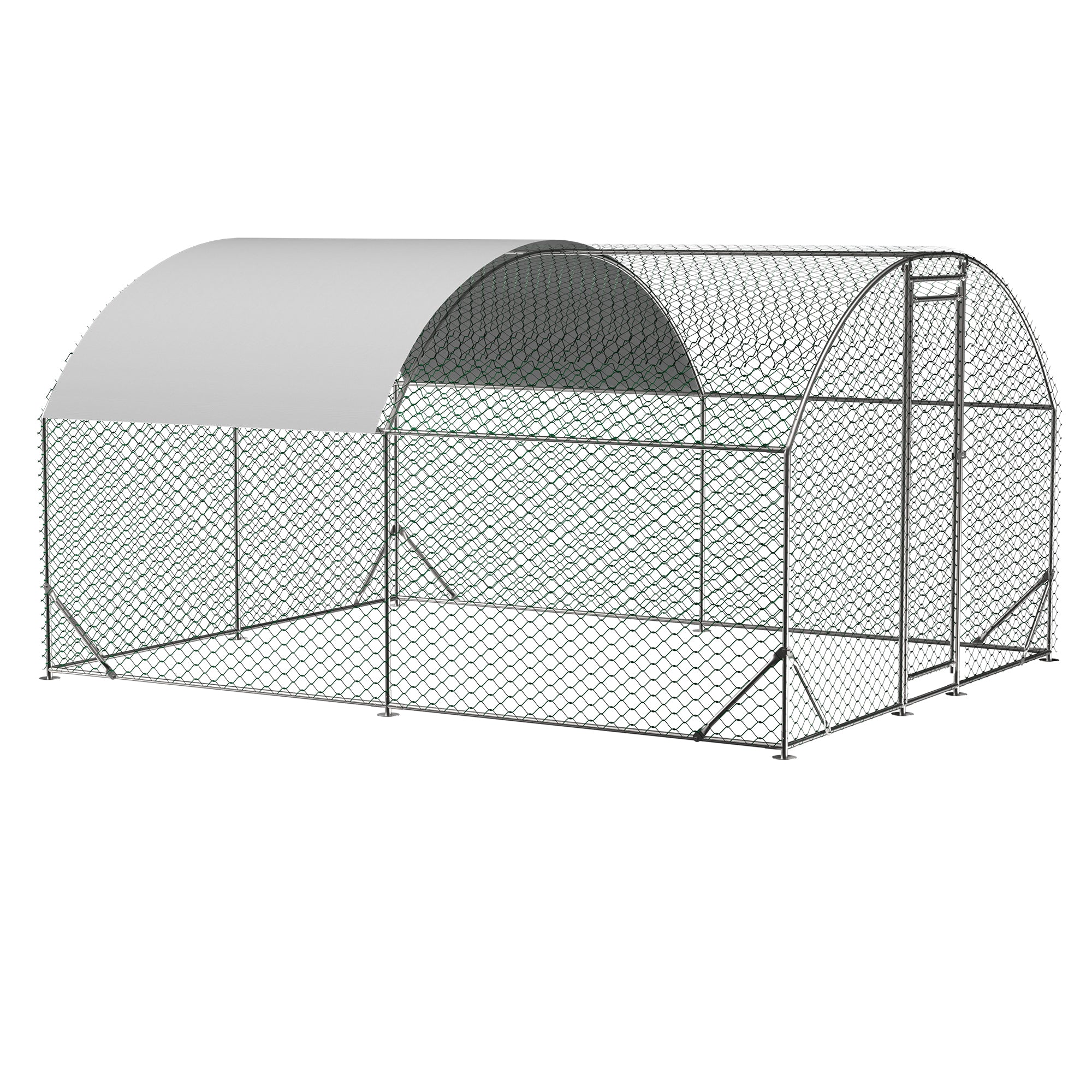 Thanaddo Walk-in Chicken Coop & Runs Curved Roof with UV Waterproof Cover CR34