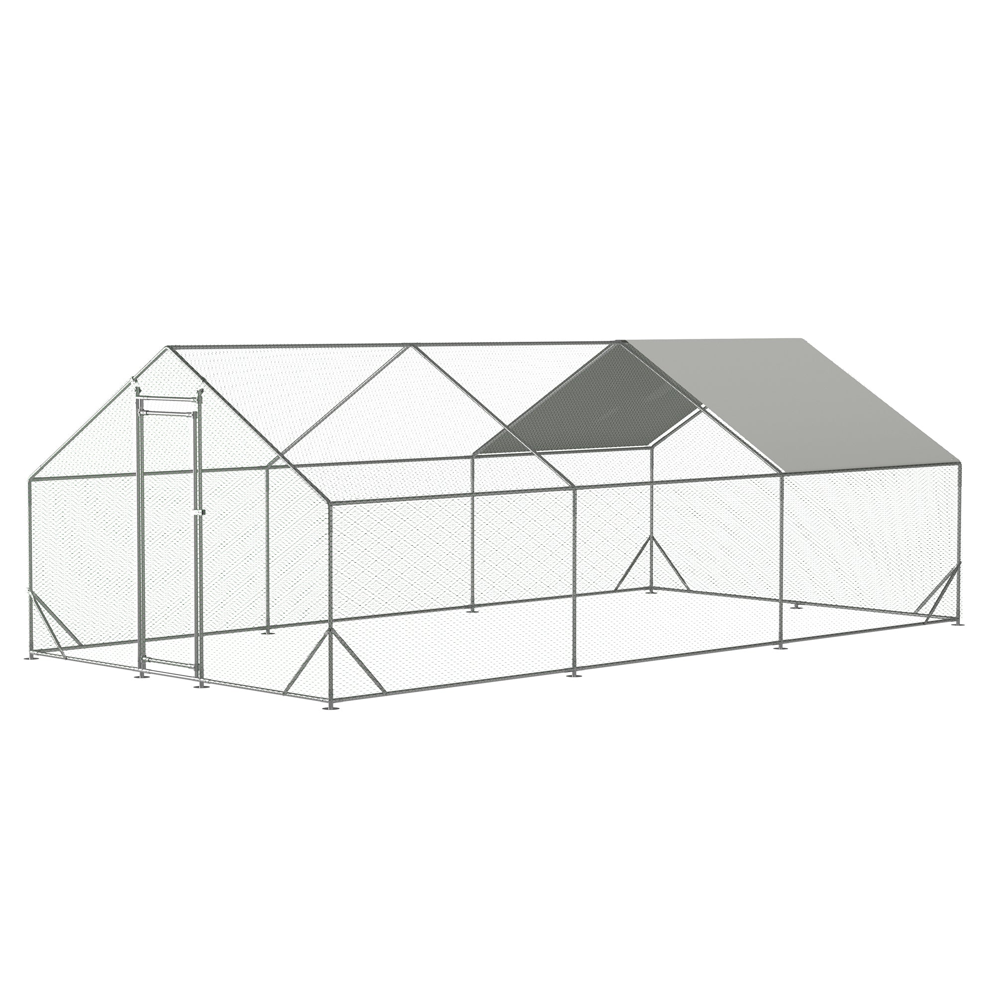 Thanaddo Larger Walk-in Chicken Coop & Runs Apex Proof with UV Waterproof Cover AR36