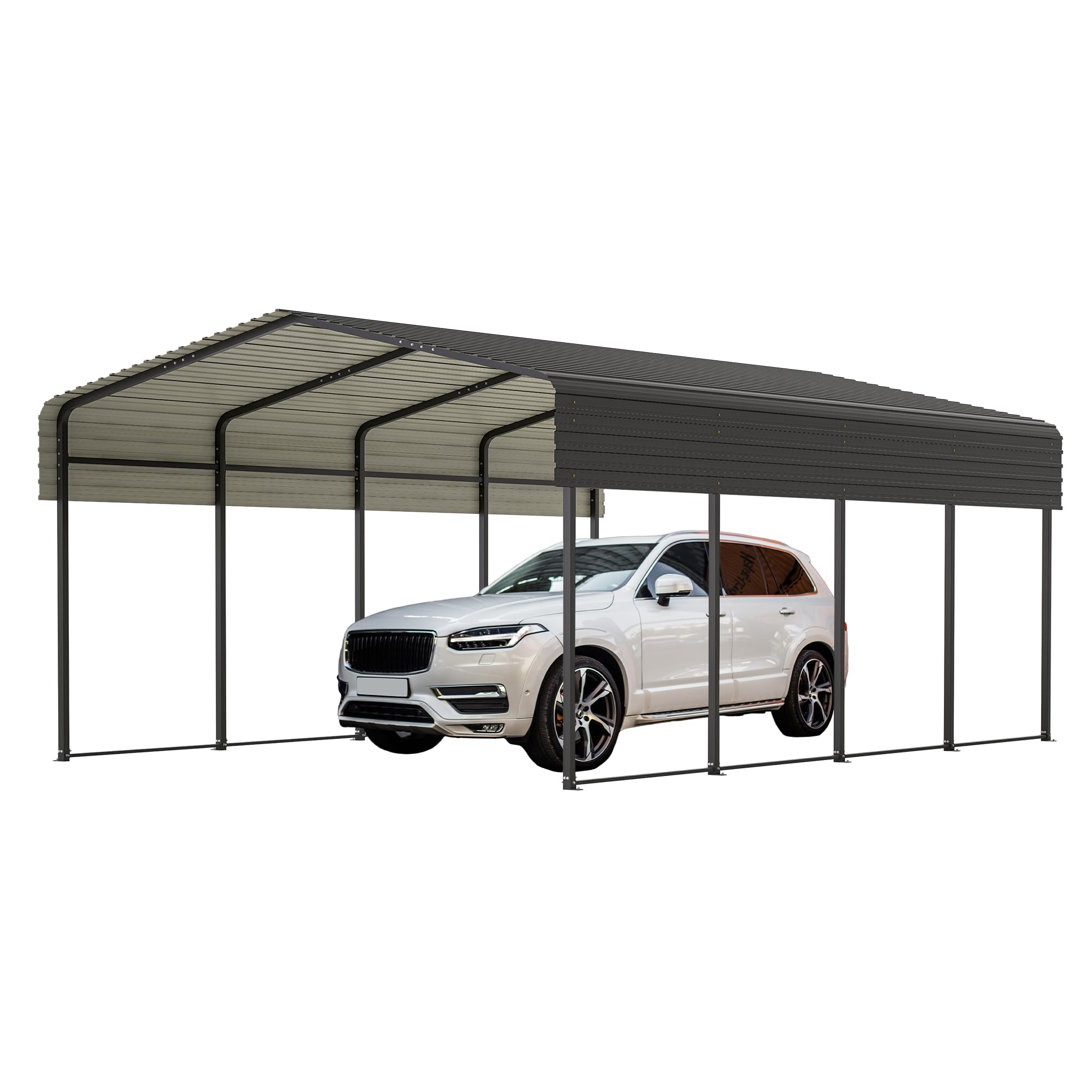 Thanaddo 13 Ft. W x 20 Ft. D Canopy Carport with Galvanized Steel Roof