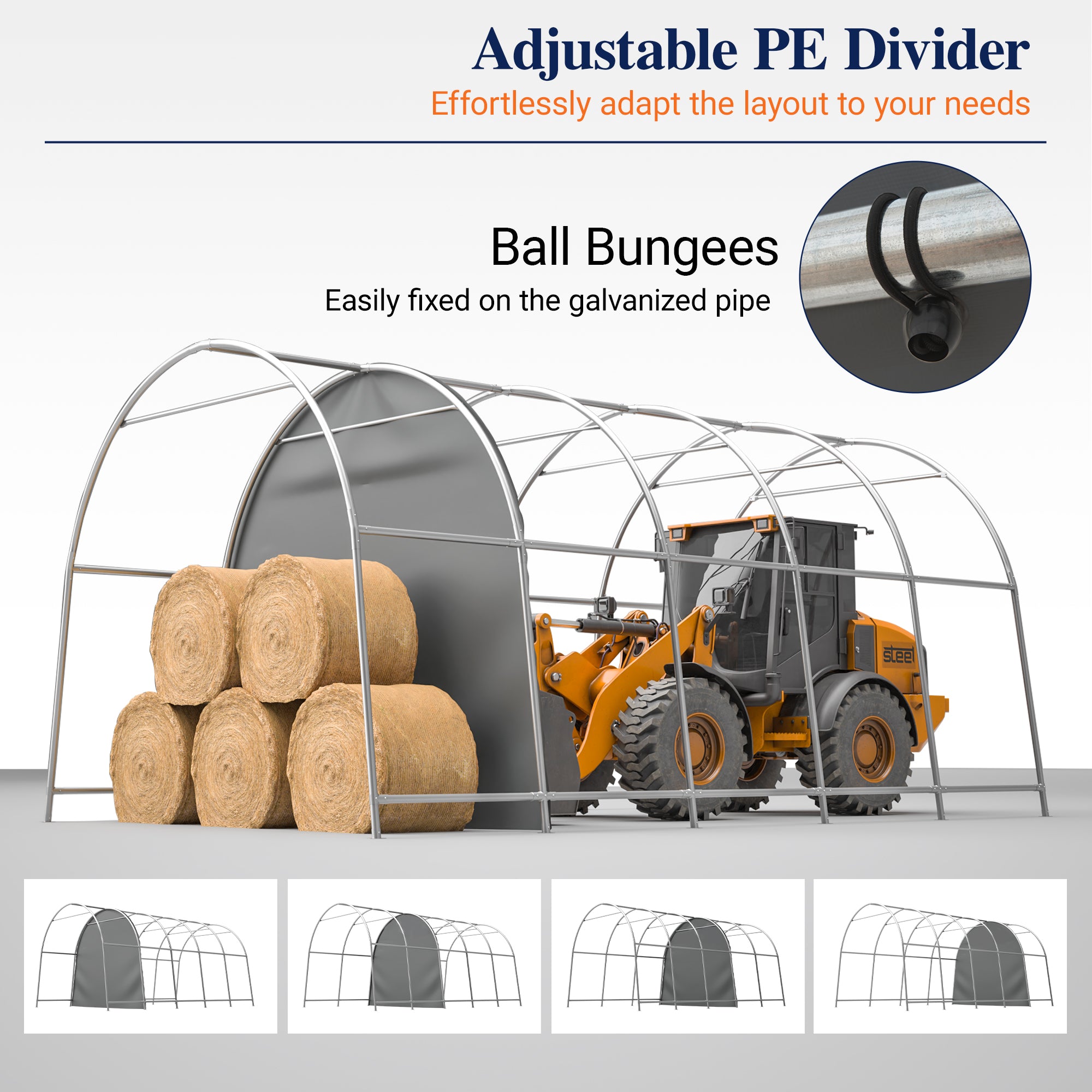 LZBEITEM Carports 12x20 ft Heavy Duty Car Canopy Garage with Removable Doors