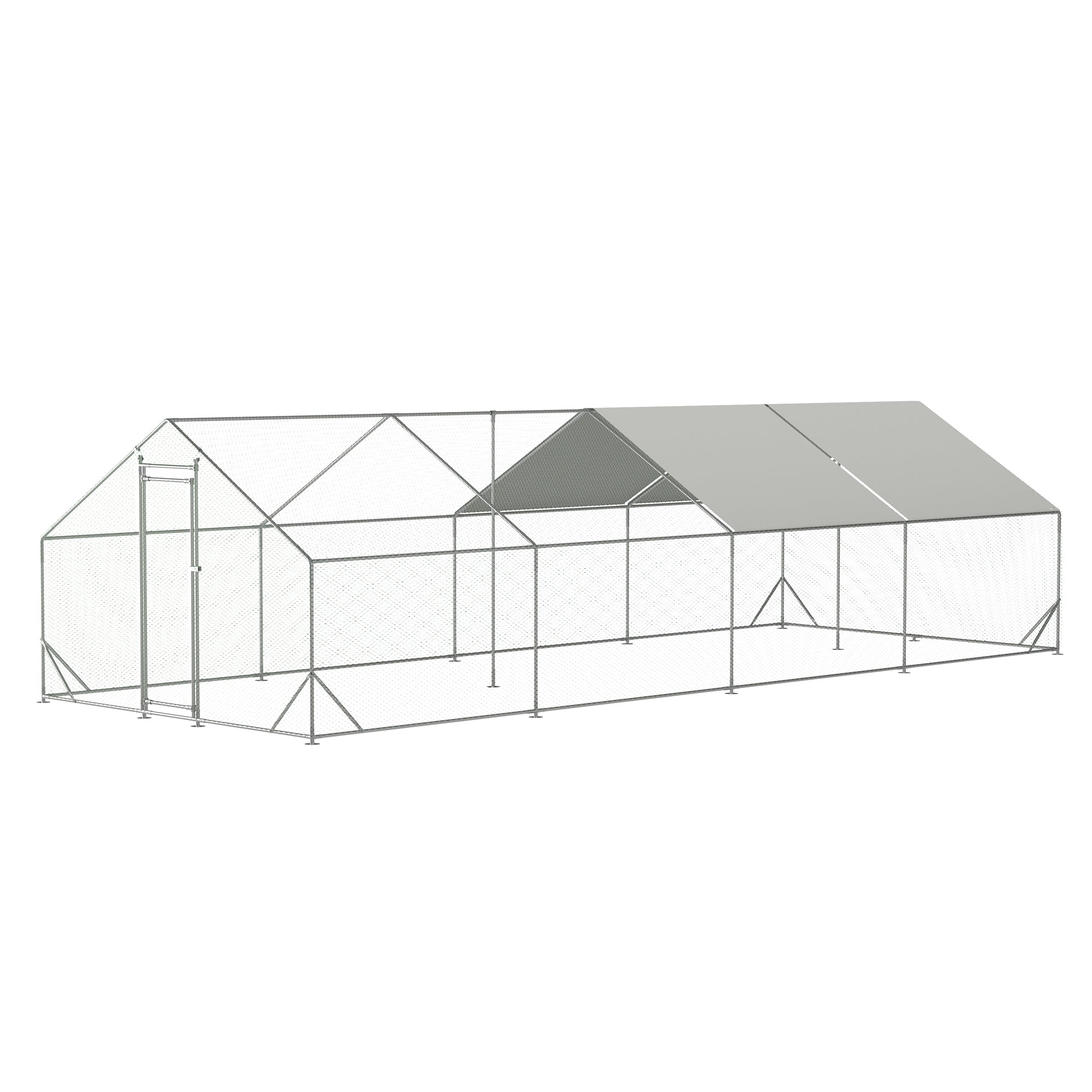 Thanaddo Larger Walk-in  Chicken Coop & Runs Apex Roof with 2 Waterproof Covers AR38