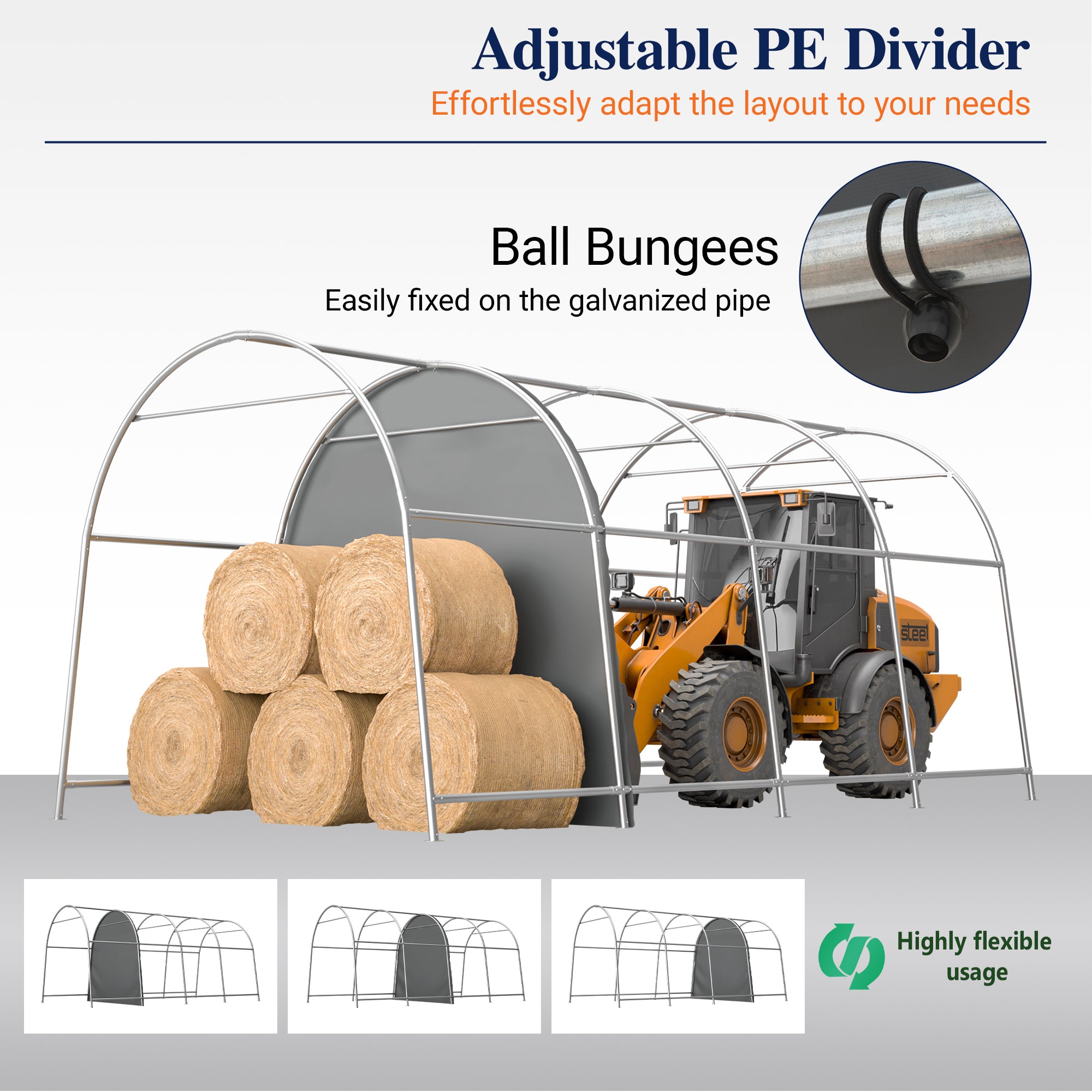 LZBEITEM Carports 10x20 ft Heavy Duty Car Canopy Garage with Removable Doors