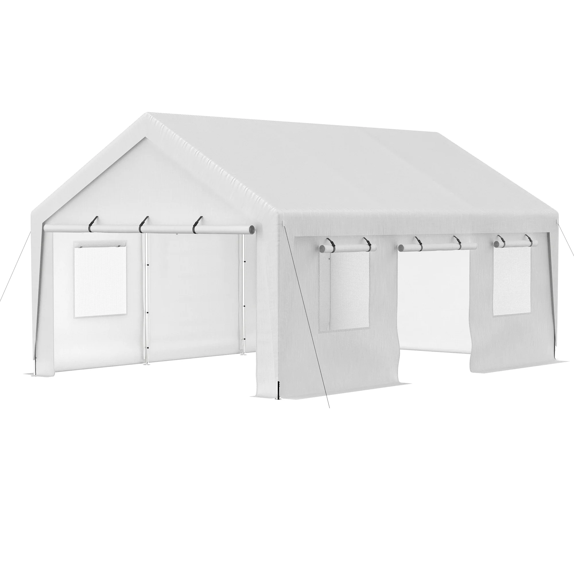 13 x 20 ft Carport, White