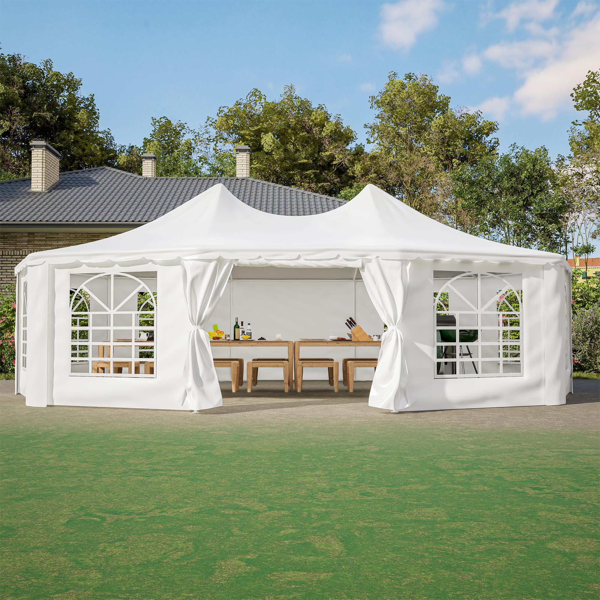 Thanaddo 29. ft x 21.ft Party Tent Outdoor Canopy Tent with Sidewalls Event Tent Heavy Duty Wedding Gazebo Shelte