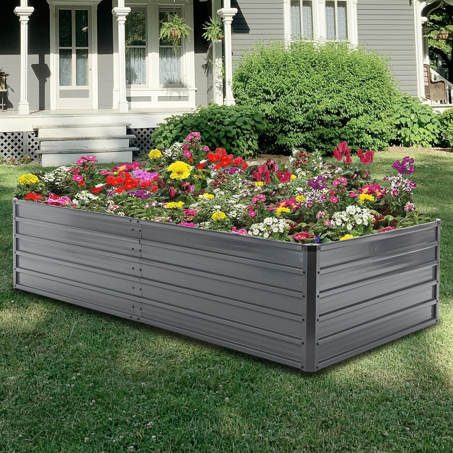 Thanaddo 22" Tall Large Modular Metal Raised Garden Bed Kit