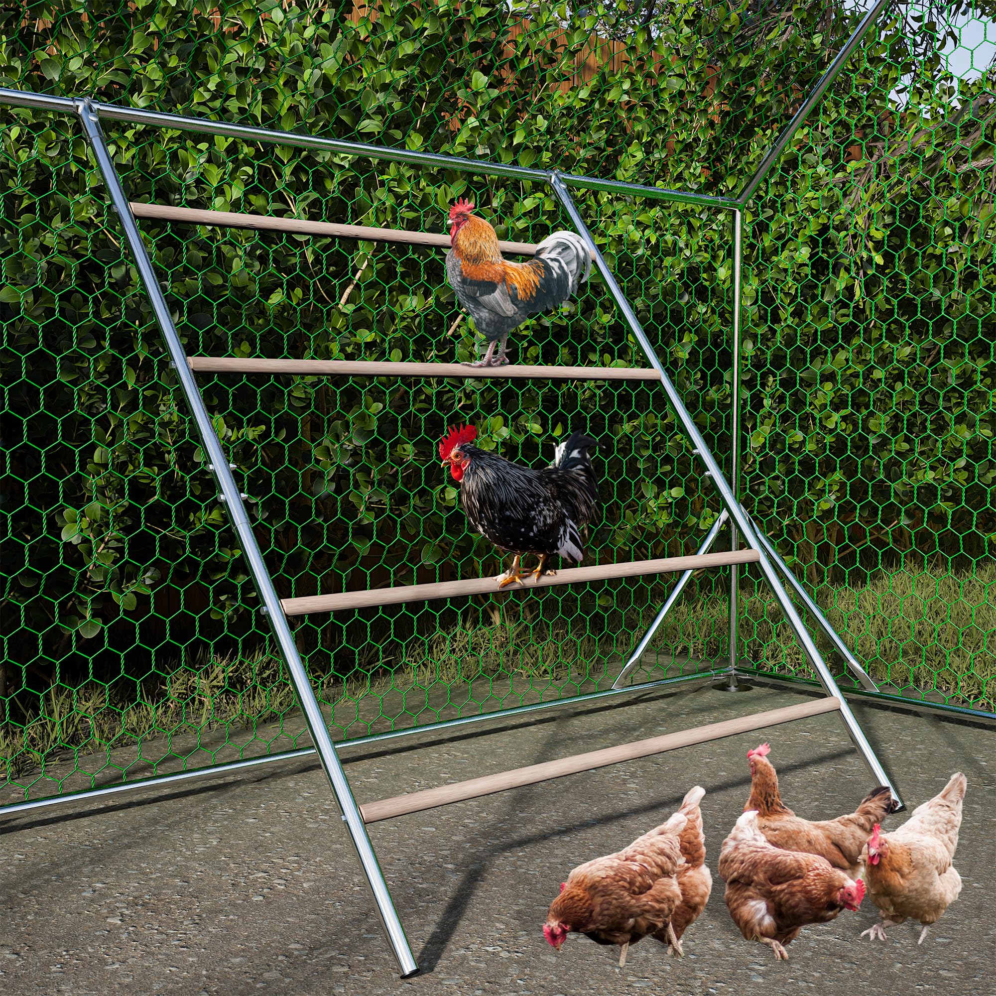 THANADDO Large Chicken Perch for Coop, Roosting Bar for Hen Stand,Funny Chicken Toy for Chicken Coop Accessories