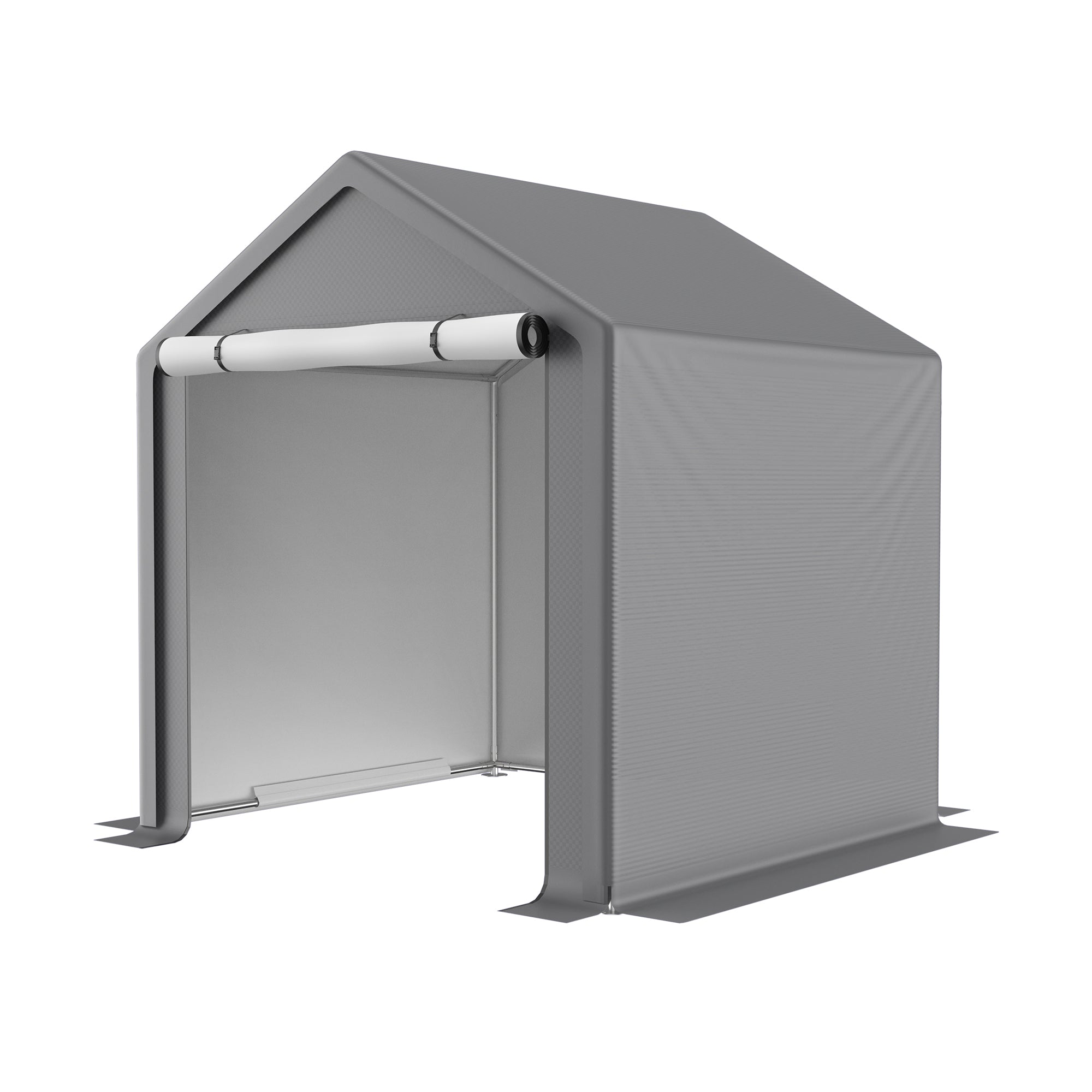 Thanaddo 6x6 ft. Portable Shed Outdoor Storage Shelter, 6 x 8 x 7 ft Heavy Duty All-Season Instant Storage Tent Tarp Sheds with Roll-up Zipper Door and Ventilated Windows For Motorcycle, Bike, Garden Tools