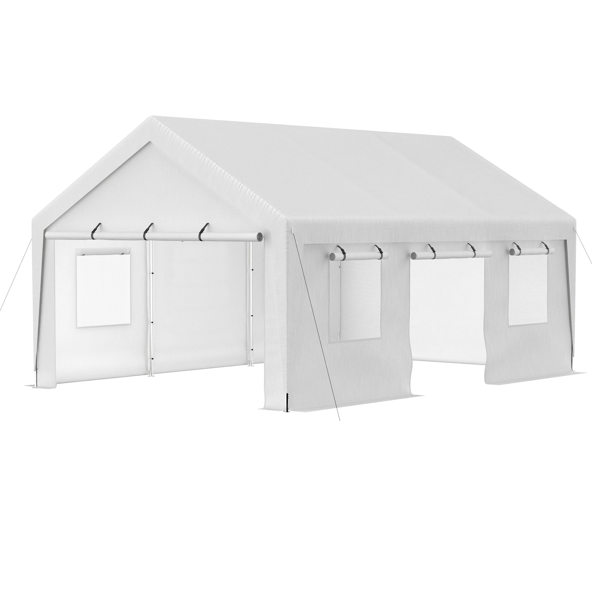 Thanaddo 13 ft. W x 20 ft. D Garage Heavy Duty Carport Portable Garage Storage Shed Canopy