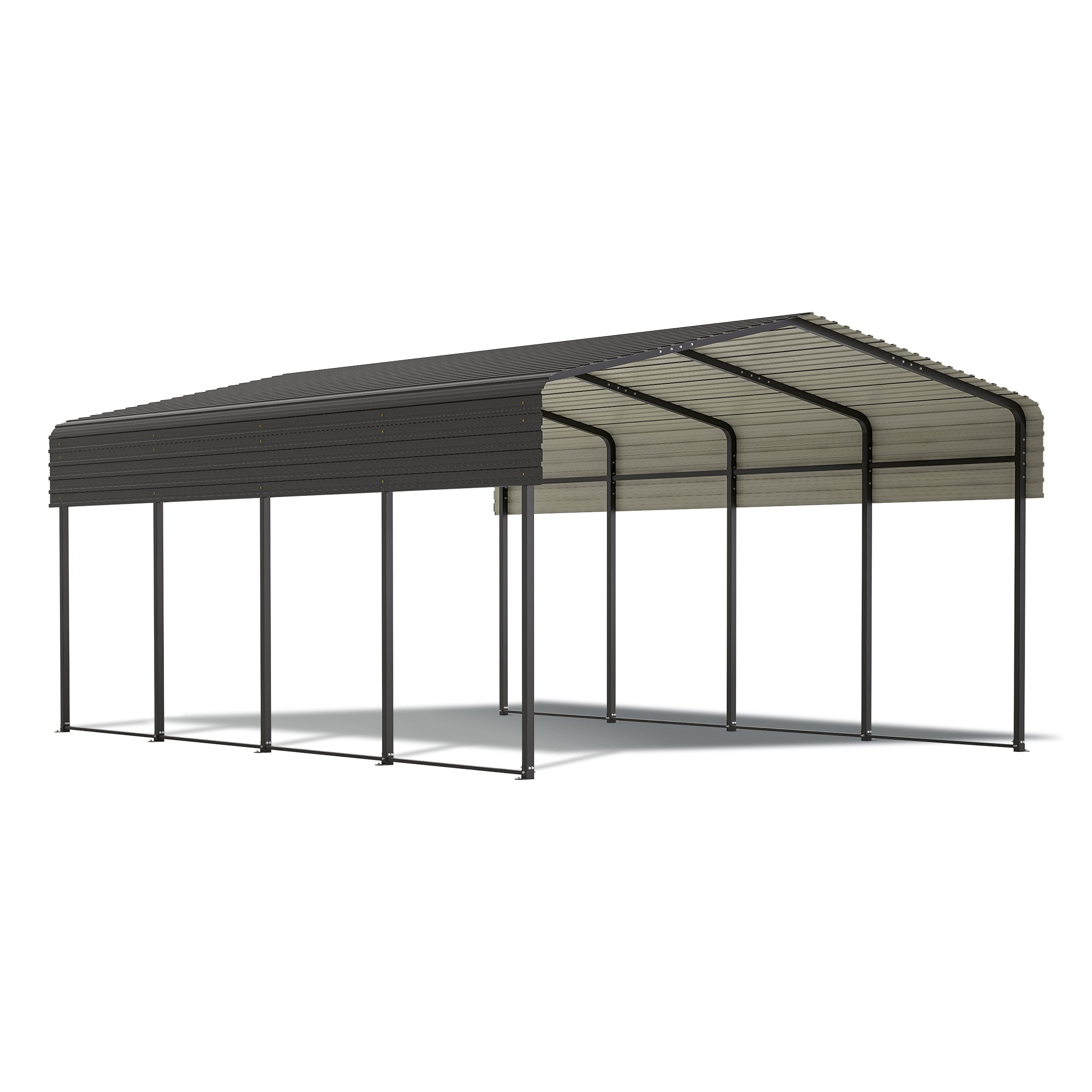 Thanaddo 13 Ft. W x 20 Ft. D Canopy Heavy Duty Carport with Galvanized Steel Roof