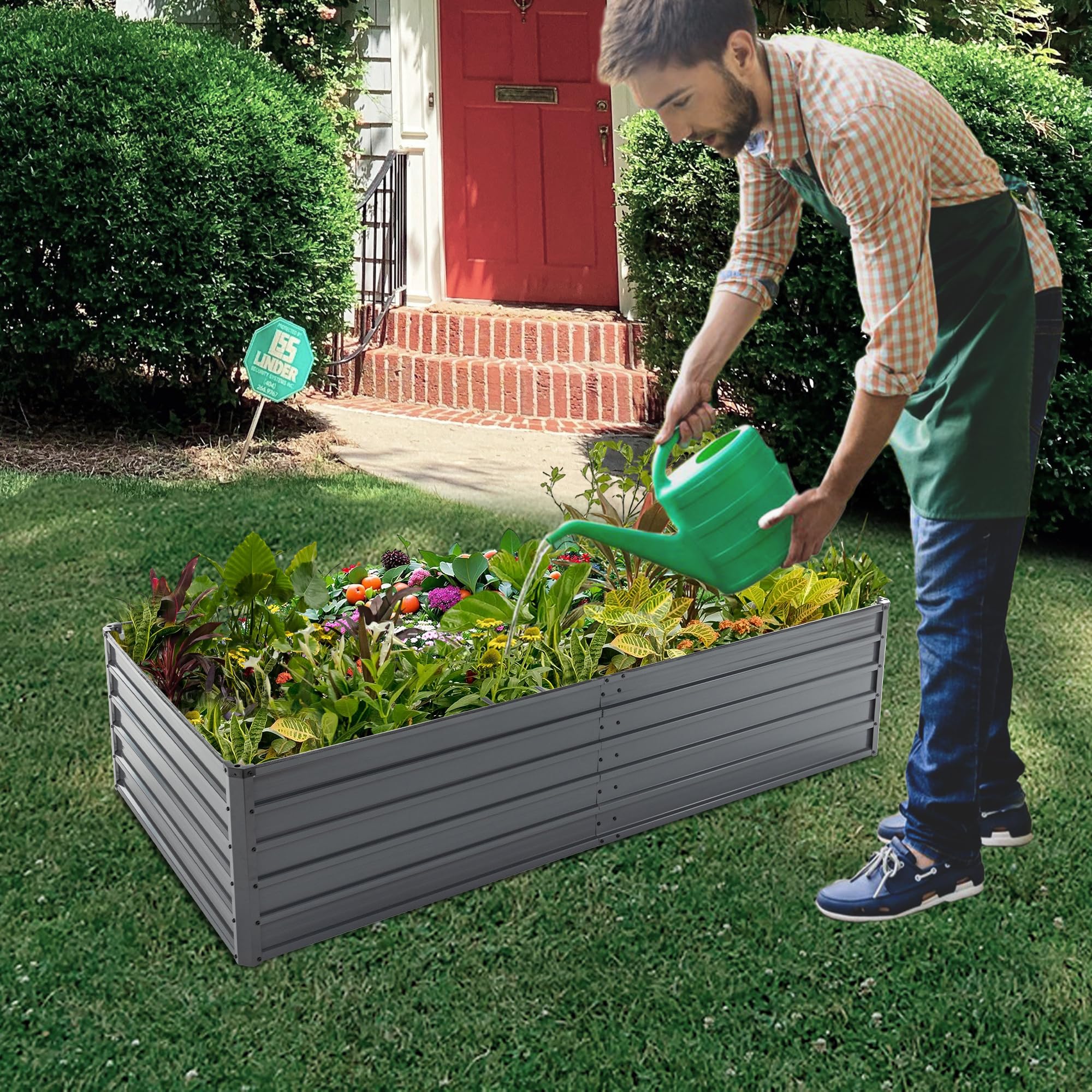 Thanaddo 22" Tall Large Modular Metal Raised Garden Bed Kit